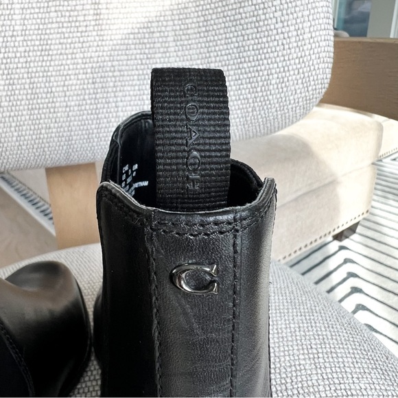 Coach Dalton Chelsea Leather Boots - Black - Picture 7 of 10